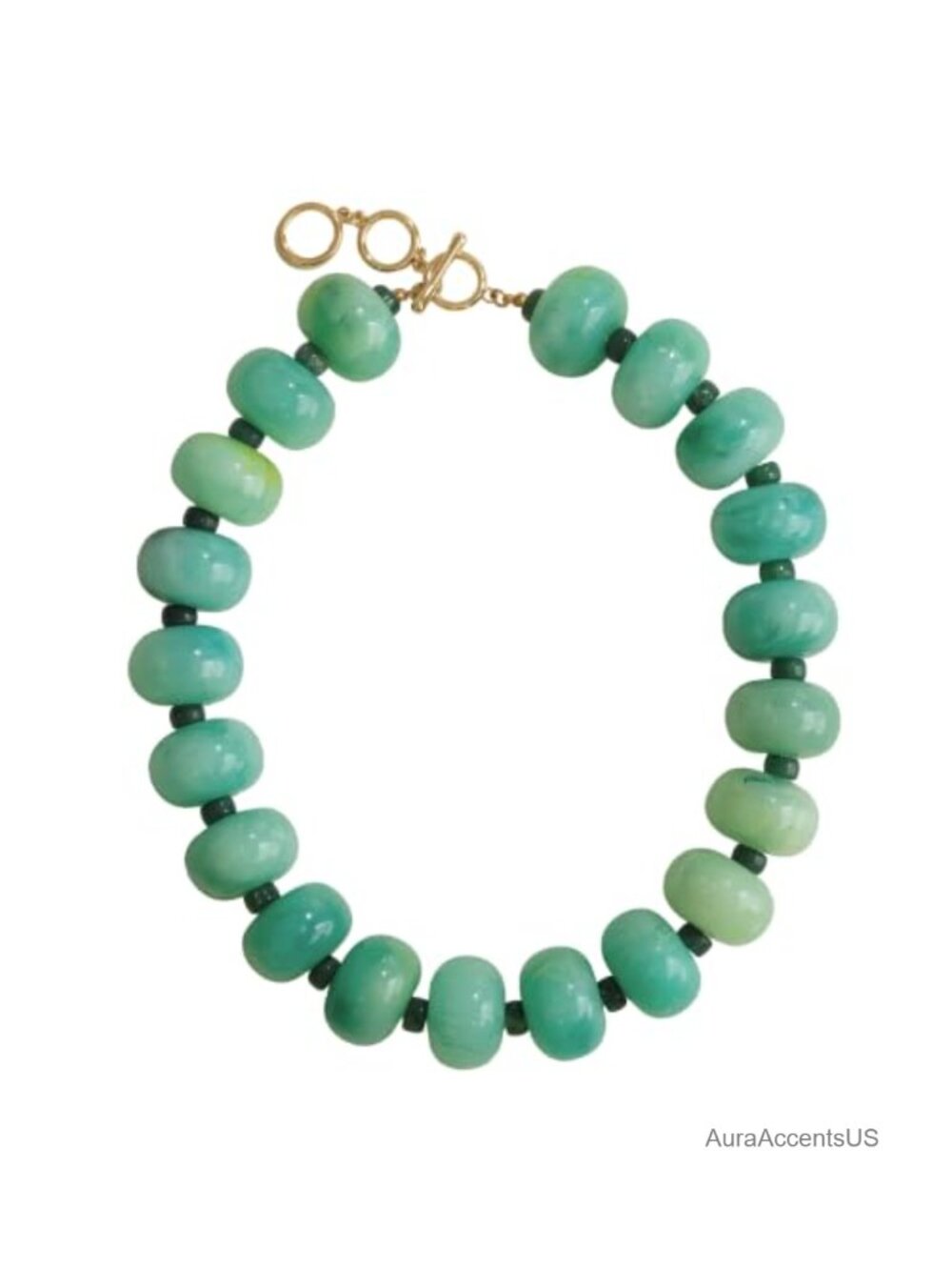 Chunky Acrylic Statement Choker Necklace Toggle Clasp Adjustable Women